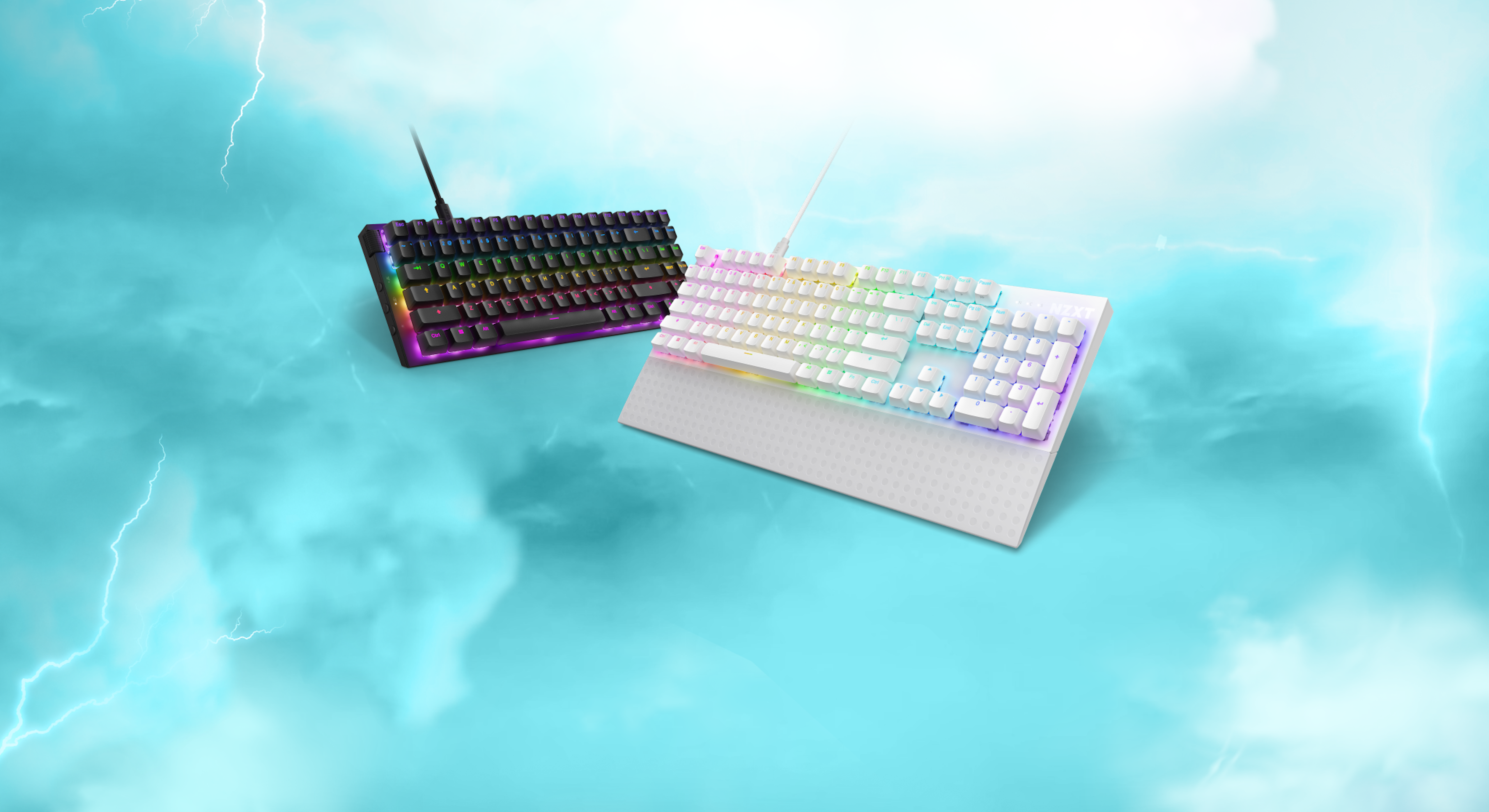 Function 2 Full and MiniTKL Keyboard Stormy Clouds Background Mobile